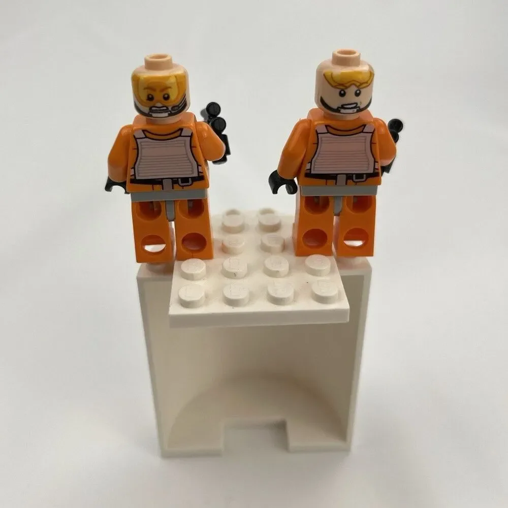 LEGO Star Wars X-Wing Pilot Minifigures Lot of 2 w/ Removable Helmets